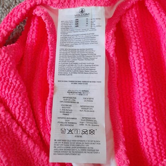 NWT VOLCOM fluorescent one piece, size M, $100.00 - Picture 4 of 4